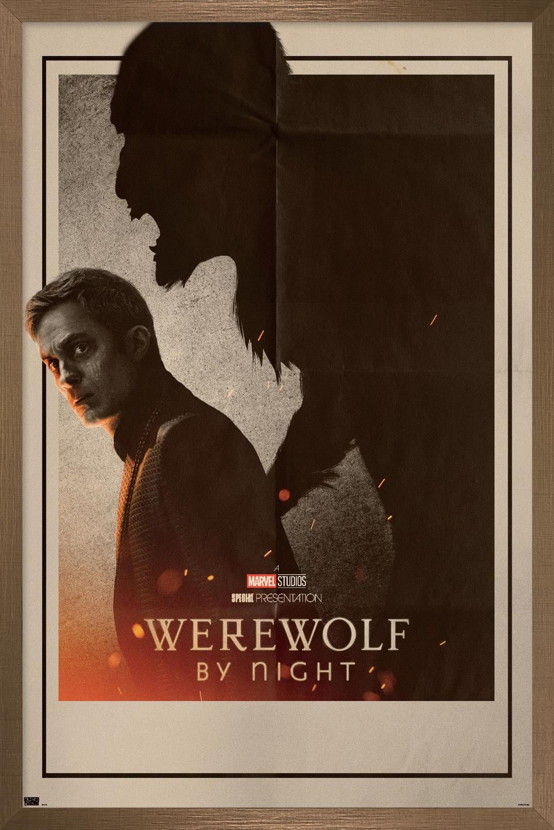 Pyramid America Marvel Poster - Werewolf by Night - Werewolf Comic Cover -  11 x 17 Framed Poster Wall Art Ideal for Marvel Room Decor, Home Decor