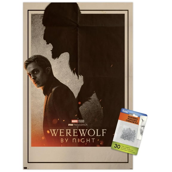 Marvel Werewolf By Night - One Sheet Wall Poster with Push Pins, 14.725" x 22.375"