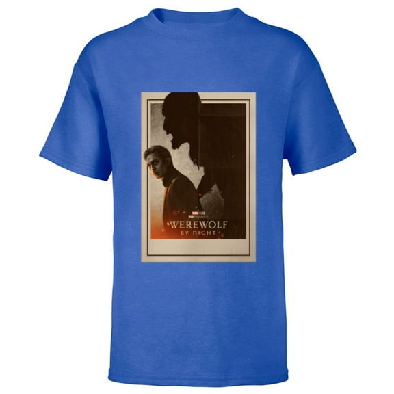 Marvel Werewolf by Night Jack Russell Shadow Monster Disney  - Short Sleeve T-Shirt for Kids - Customized-Royal