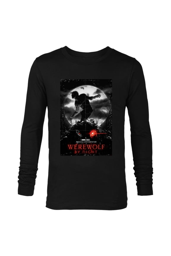 Werewolf by Night and Man-Thing Full Moon Disney+ - Long Sleeve T-Shirt for Men - Customized-Black