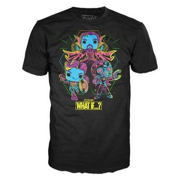 Marvel What If Funko Pop Black Light T-Shirt , Size 2XL