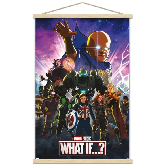 Marvel What If? - Group Wall Poster with Wooden Magnetic Frame, 22.375" x 34"
