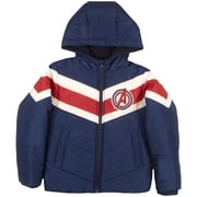 MARVEL Boys Miles Morales Zip-Up Puffy Hoodie (Little & Big Boys), Sizes 4–16