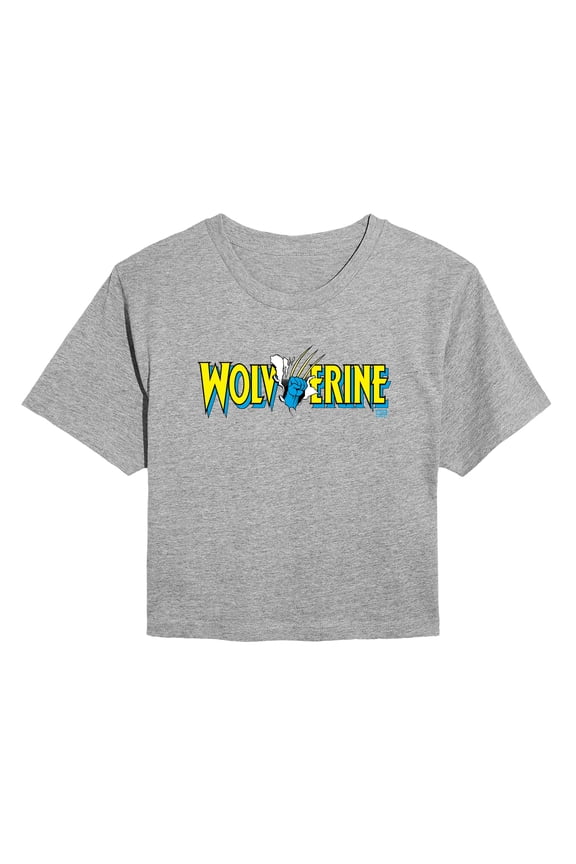 - Wolverine Claw Logo Horizontal Chest - Juniors Cropped Graphic T-Shirt