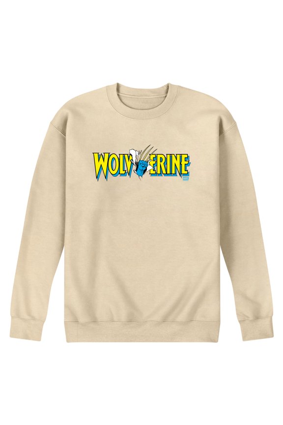 - Wolverine Claw Logo Horizontal Chest - Men's Crew Fleece Sweatshirt