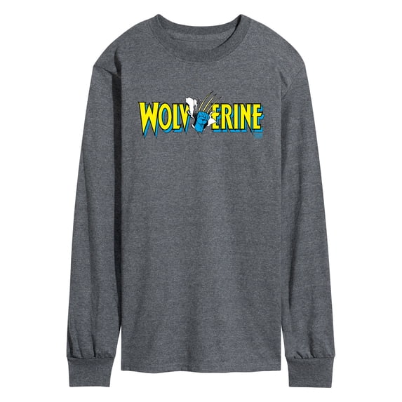 Marvel - Wolverine Claw Logo Horizontal Chest Men's Long Sleeve Graphic T-Shirt