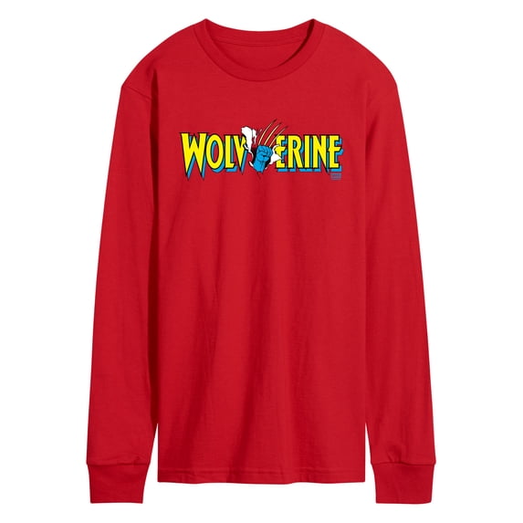 Marvel - Wolverine Claw Logo Horizontal Chest Men's Long Sleeve Graphic T-Shirt