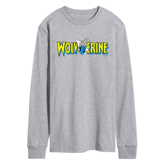 Marvel - Wolverine Claw Logo Horizontal Chest Men's Long Sleeve Graphic T-Shirt
