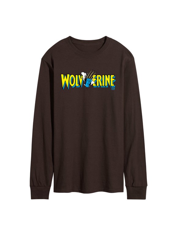 - Wolverine Claw Logo Horizontal Chest Men's Long Sleeve Graphic T-Shirt