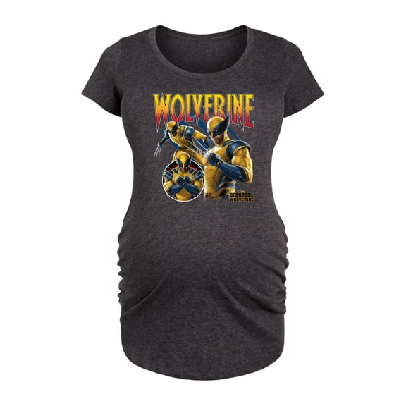 Marvel Wolverine - Collage - Maternity Scoop Neck Graphic T-Shirt