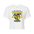 thumbnail image 1 of Marvel Wolverine - Collegiate Scratch - Juniors Cropped Graphic T-Shirt, 1 of 5