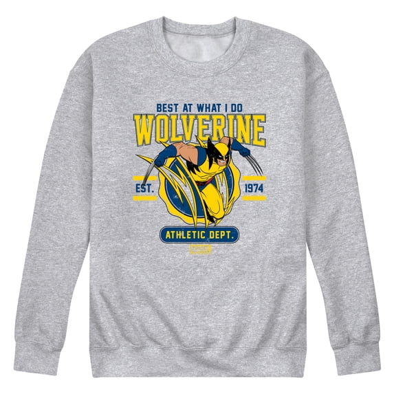 Marvel - Wolverine Collegiate Scratch - Men's Crew Fleece Sweatshirt