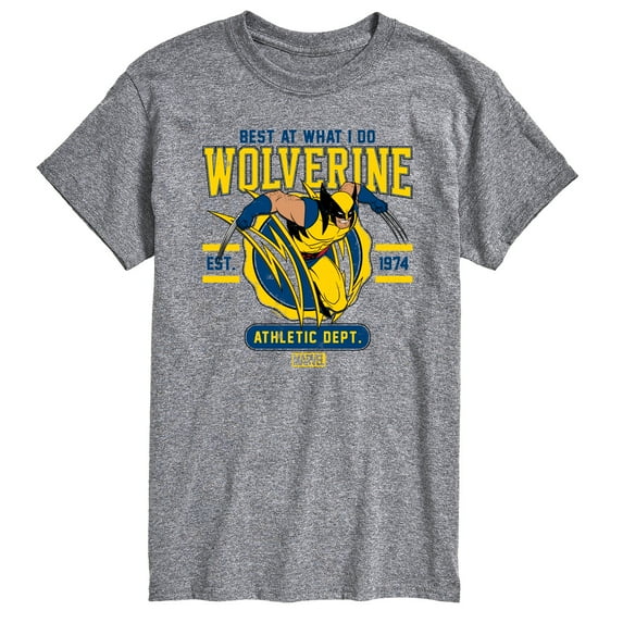 Marvel Wolverine - Collegiate Scratch - Men's Short Sleeve Graphic T-Shirt