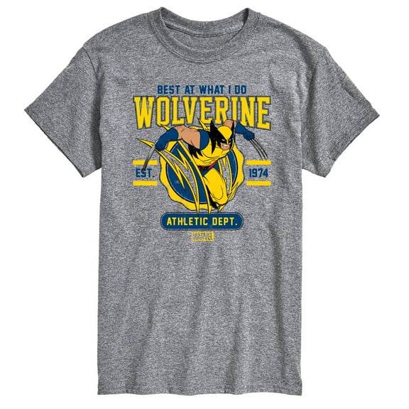 Marvel Wolverine - Collegiate Scratch - Men's Short Sleeve Graphic T-Shirt