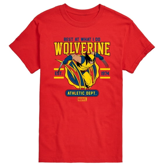 Marvel Wolverine - Collegiate Scratch - Men's Short Sleeve Graphic T-Shirt