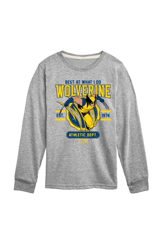 Wolverine - Collegiate Scratch - Toddler and Youth Long Sleeve Graphic T-Shirt