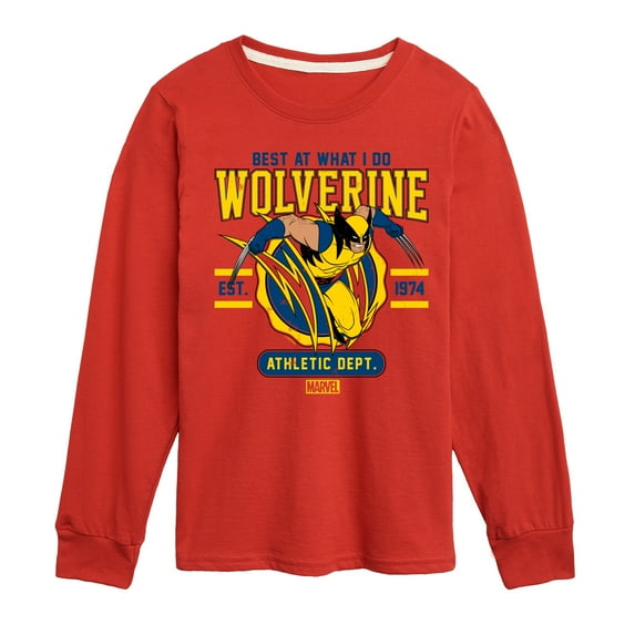 Marvel Wolverine - Collegiate Scratch - Toddler and Youth Long Sleeve Graphic T-Shirt