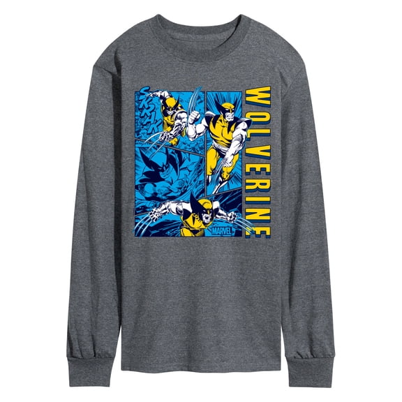 Marvel Wolverine - Comic Book Panels - Men's Long Sleeve Graphic T-Shirt
