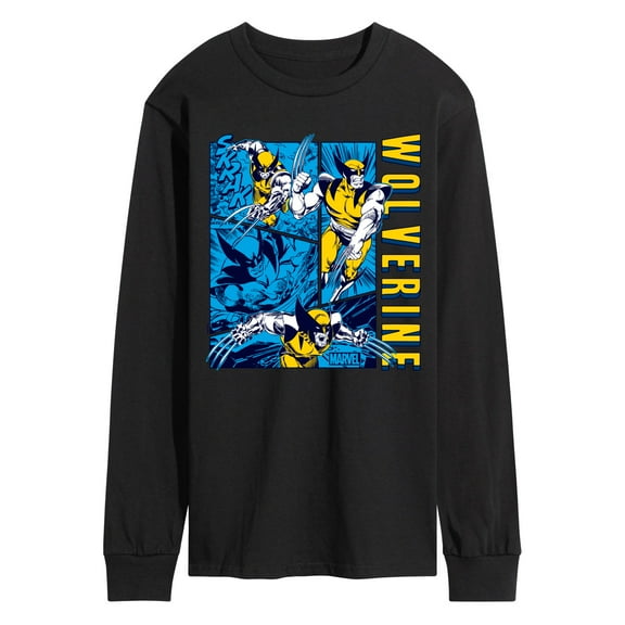 Marvel Wolverine - Comic Book Panels - Men's Long Sleeve Graphic T-Shirt