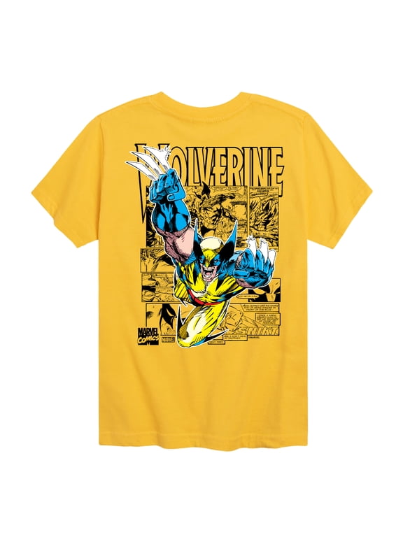- Wolverine Comic Book Panels Boys' Short Sleeve Graphic T-Shirt