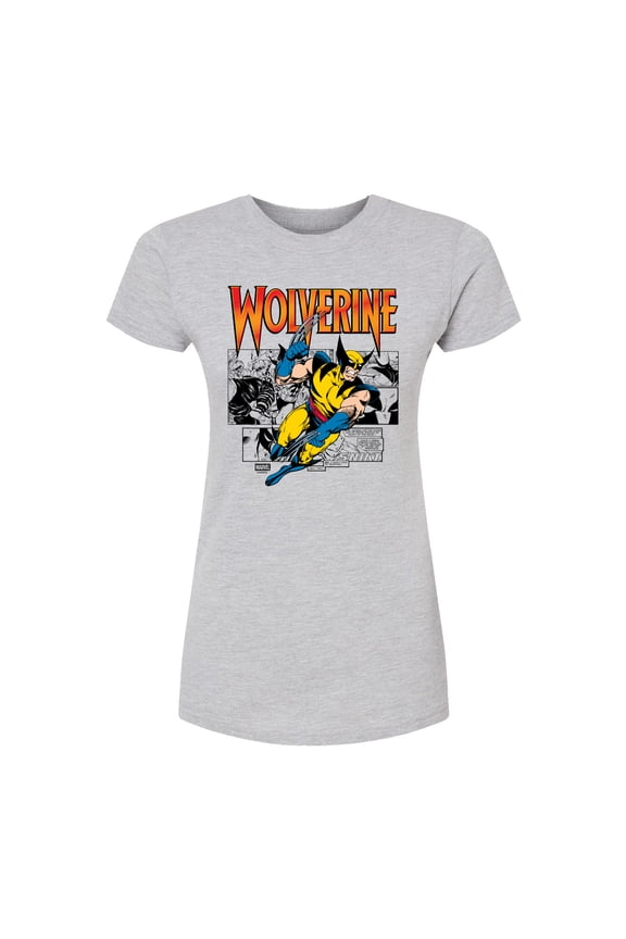 - Wolverine Comic - Juniors Fitted Graphic T-Shirt