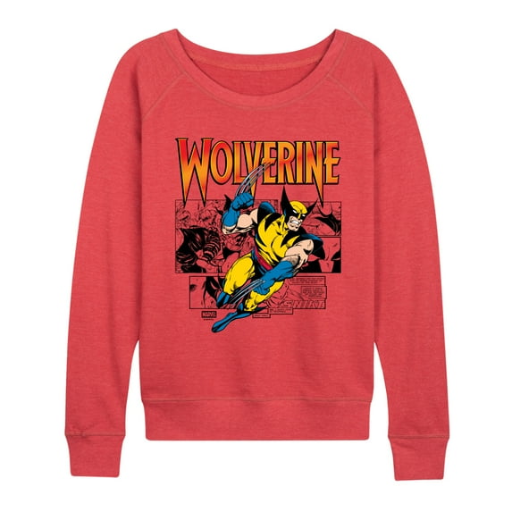 Marvel - Wolverine Comic - Women's French Terry Long Sleeve Pullover