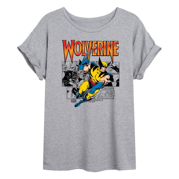 Wolverine - Wolverine Comic - Juniors Oversized Graphic T-Shirt