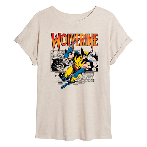 Wolverine - Wolverine Comic - Juniors Oversized Graphic T-Shirt