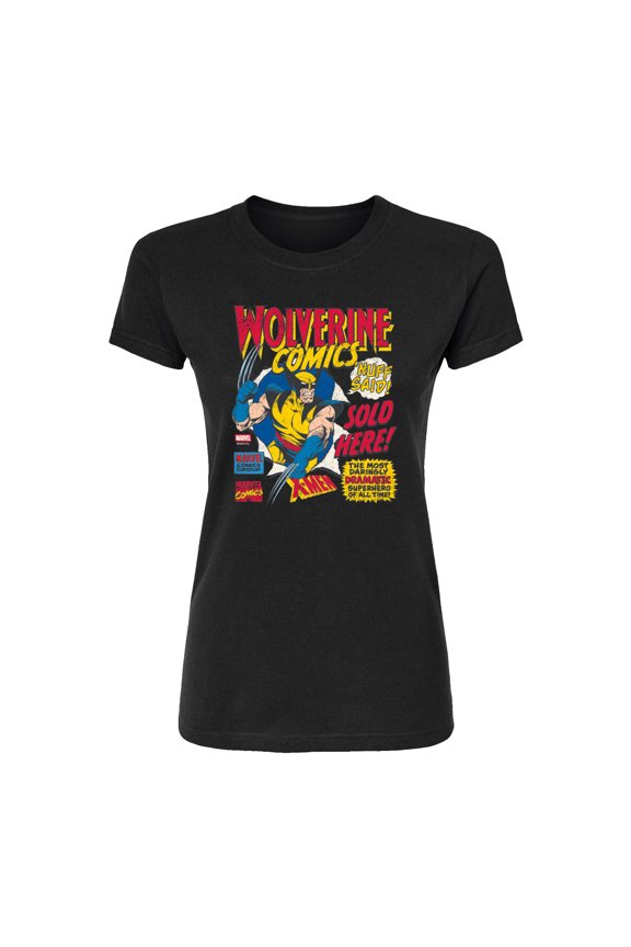 - Wolverine Comics Ad - Juniors Fitted Graphic T-Shirt