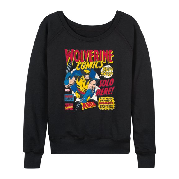 Marvel - Wolverine Comics Ad - Women's French Terry Long Sleeve Pullover