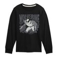 thumbnail image 1 of Marvel Wolverine - Gray Toned Comic - Toddler and Youth Long Sleeve Graphic T-Shirt, 1 of 5