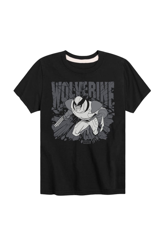 Wolverine - Gray Toned Comic - Toddler and Youth Short Sleeve Graphic T-Shirt