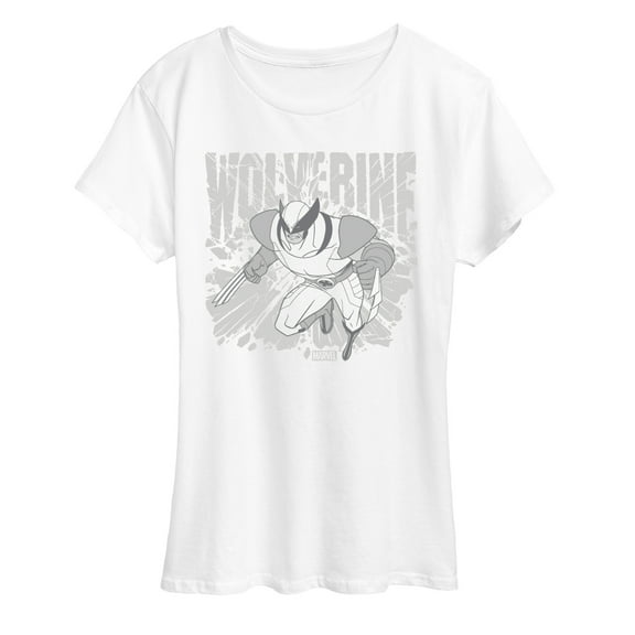 Marvel Wolverine - Gray Toned Comic - Women's Short Sleeve Graphic T-Shirt