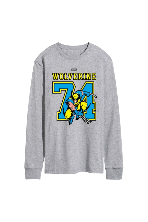 - Wolverine Jersey - Men's Long Sleeve Graphic T-Shirt