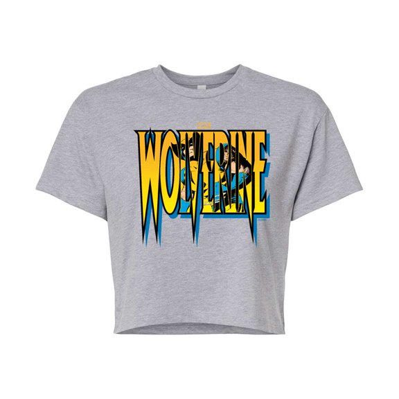 Marvel Wolverine - Logo - Juniors Cropped Graphic T-Shirt
