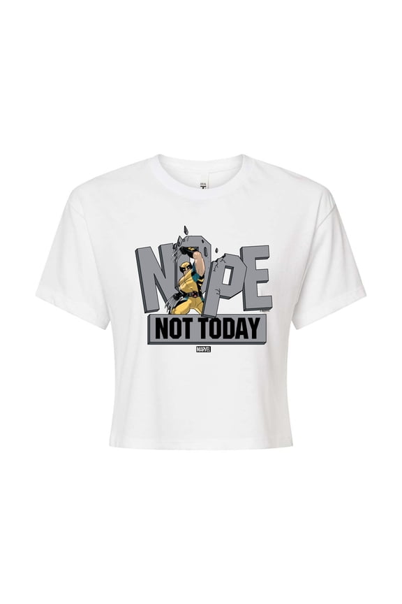 Wolverine - Nope Not Today - Juniors Cropped Graphic T-Shirt