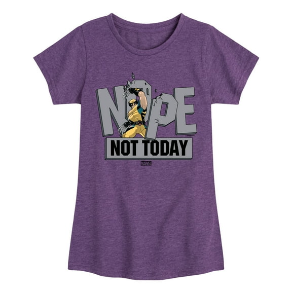 Marvel Wolverine - Nope Not Today - Toddler and Youth Girls Fitted Short Sleeve Graphic T-Shirt