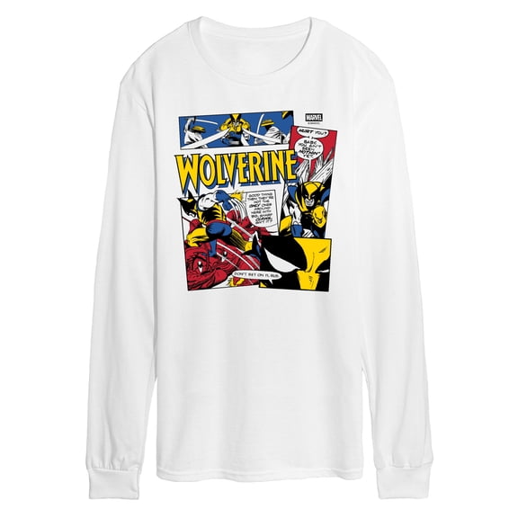 Marvel - Wolverine Panels Collage - Men's Long Sleeve Graphic T-Shirt