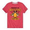 thumbnail image 1 of Marvel Wolverine - Property Of - Toddler and Youth Short Sleeve Graphic T-Shirt, 1 of 5