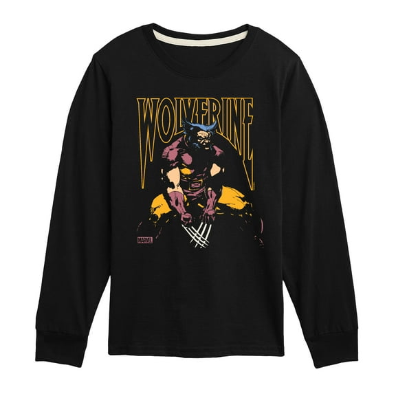 Marvel Wolverine - Silhouette - Toddler and Youth Long Sleeve Graphic T-Shirt