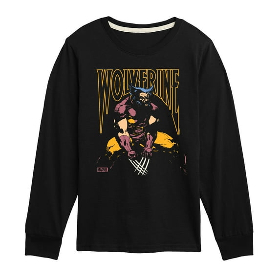 Marvel Wolverine - Silhouette - Toddler and Youth Long Sleeve Graphic T-Shirt