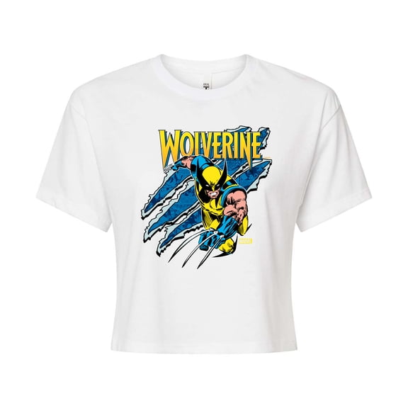 Marvel Wolverine - Slash - Juniors Cropped Graphic T-Shirt