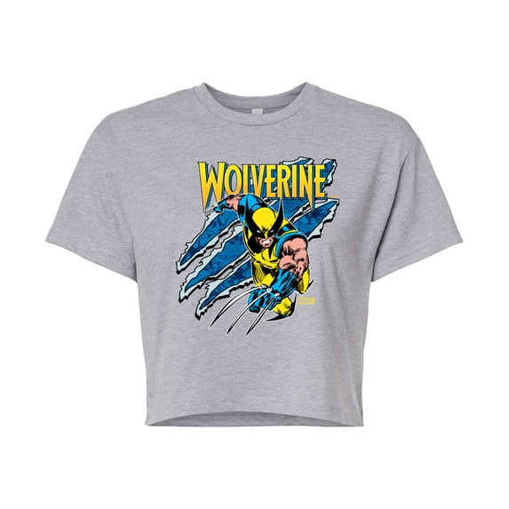 Marvel Wolverine - Slash - Juniors Cropped Graphic T-Shirt