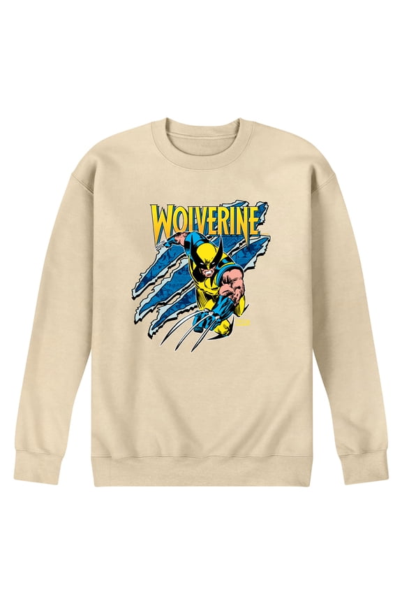 - Wolverine Slash - Men's Crew Fleece Sweatshirt