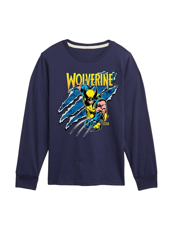 - Wolverine Slash Boys' Long Sleeve Graphic T-Shirt