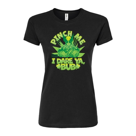 Marvel Wolverine - St. Patrick's Day Pinch Me - Juniors Fitted Graphic T-Shirt