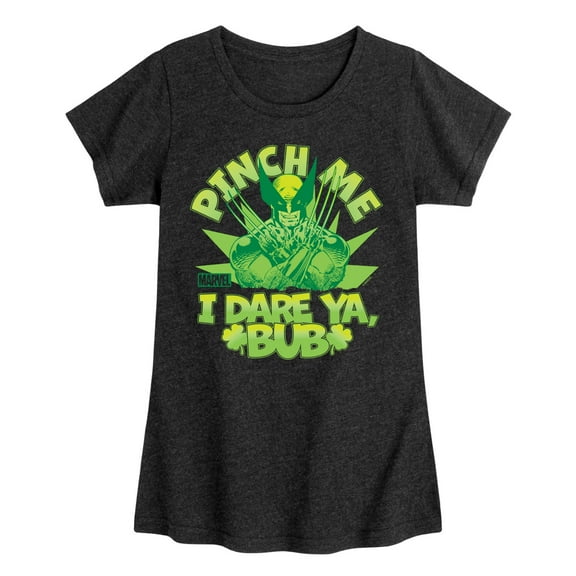Marvel Wolverine - St. Patrick's Day Pinch Me - Toddler And Youth Girls Fitted Short Sleeve Graphic T-Shirt