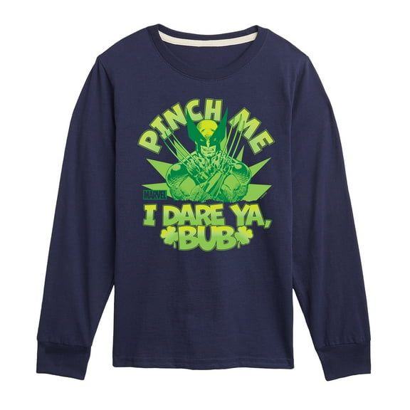 Marvel Wolverine - St. Patrick's Day Pinch Me - Toddler And Youth Long Sleeve Graphic T-Shirt