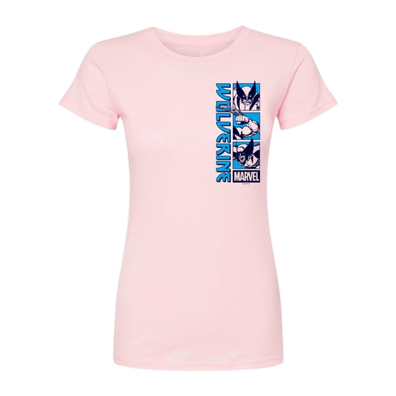 Marvel - Wolverine Stacked Grid - Juniors Fitted Graphic T-Shirt