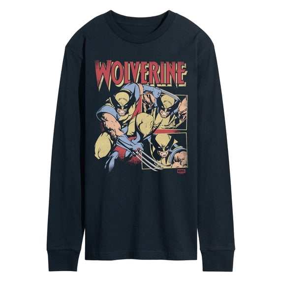Marvel - Wolverine Tonal Washed Long Sleeve Graphic T-Shirt